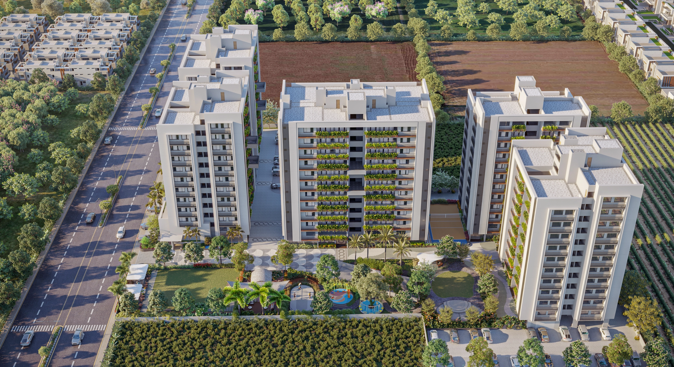 Bird’s-eye architectural view of Hilltown Heaven, from Hilltown Group